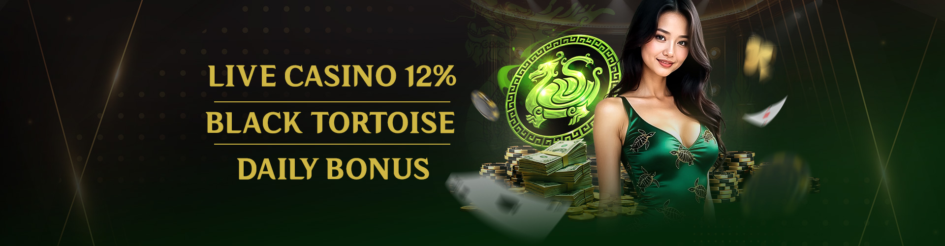 Live 12% Black Tortoise Daily Bonus - Max MYR 225