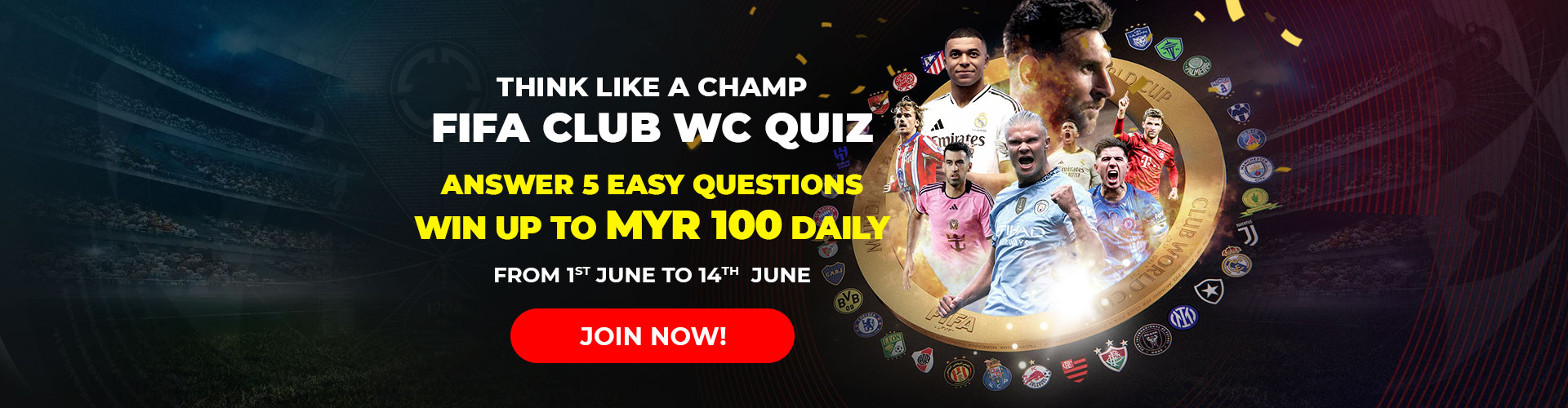 Win Daily Free Bets with FIFA Club World Cup 2025 Quiz Challenge!