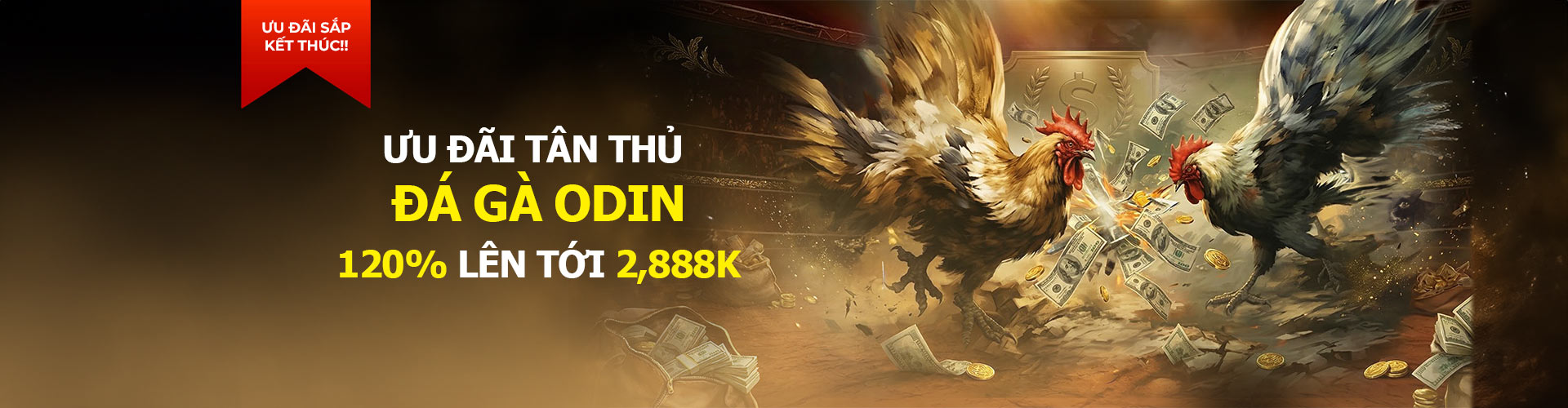 Thưởng Nạp Đầu Tân Thủ 120% tại Đá Gà Odin
