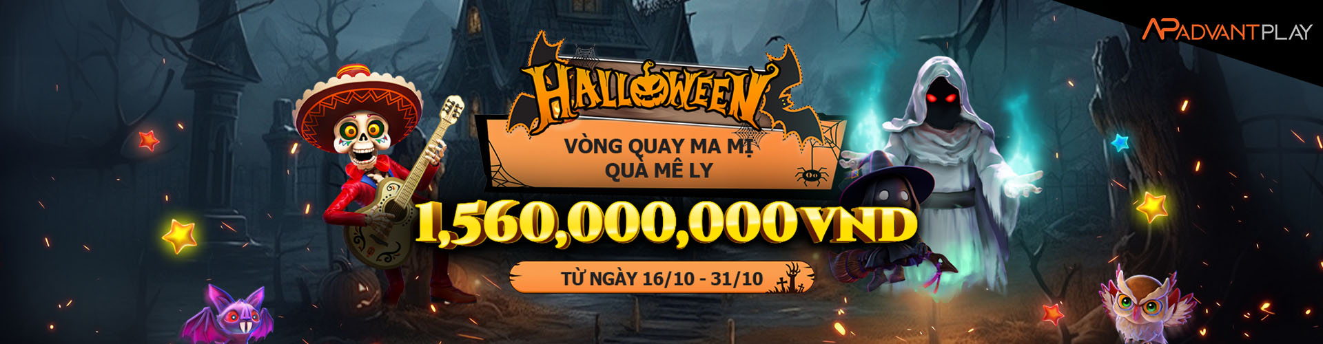 THƯỞNG TIỀN MẶT HALLOWEEN MỖI NGÀY!